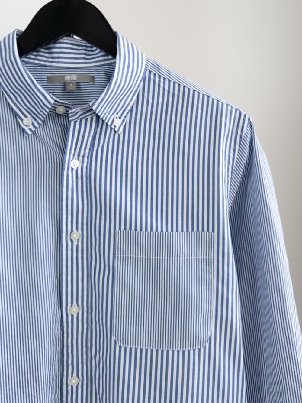 Blue White Striped Button Down Shirt - Picture 4 of 4